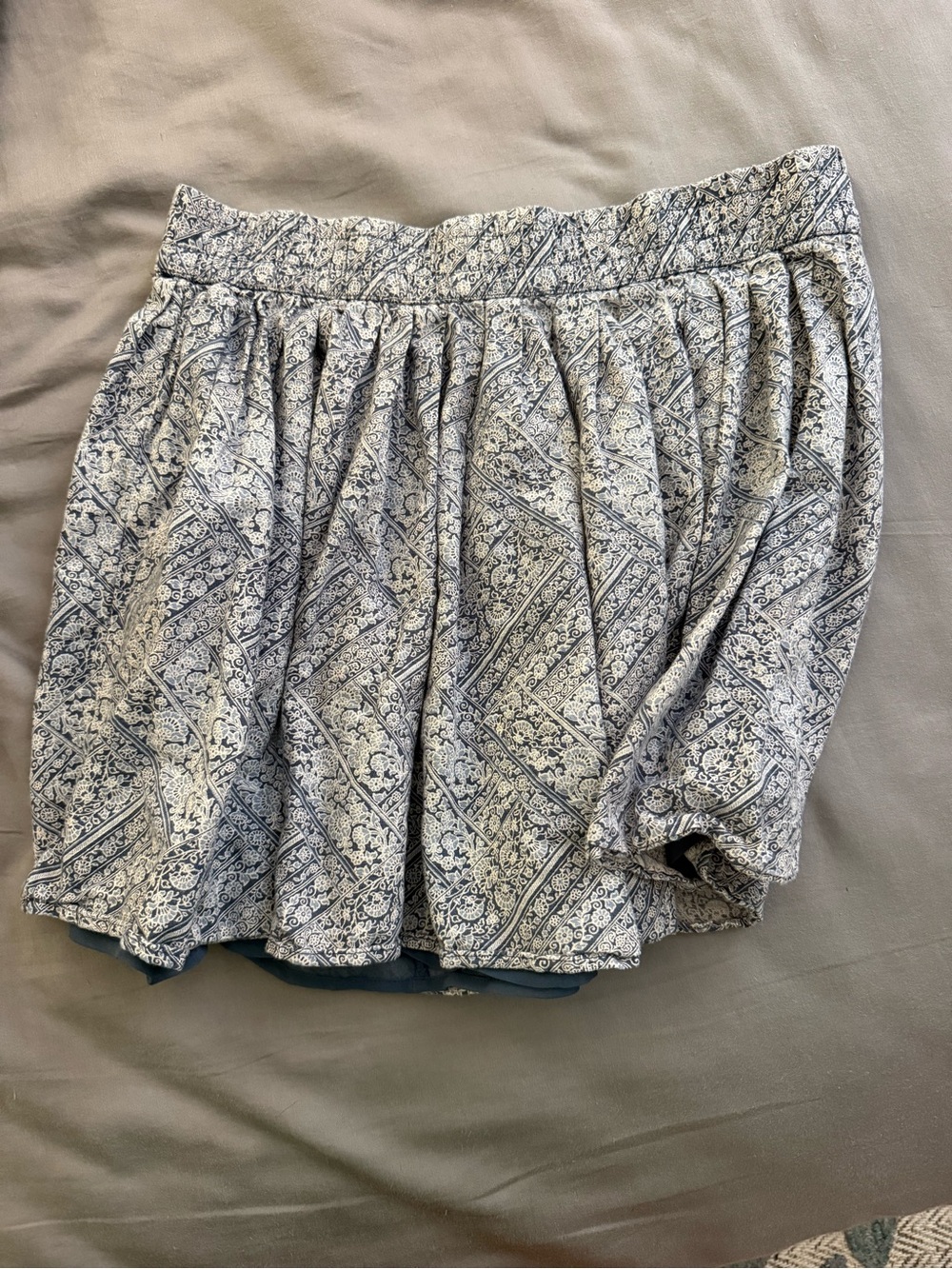 American Eagle Outfitters Blue Paisley Skirt